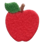 a sticker of an apple