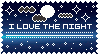 a blinkie that resembles the night sky with text that reads 'i love the night'